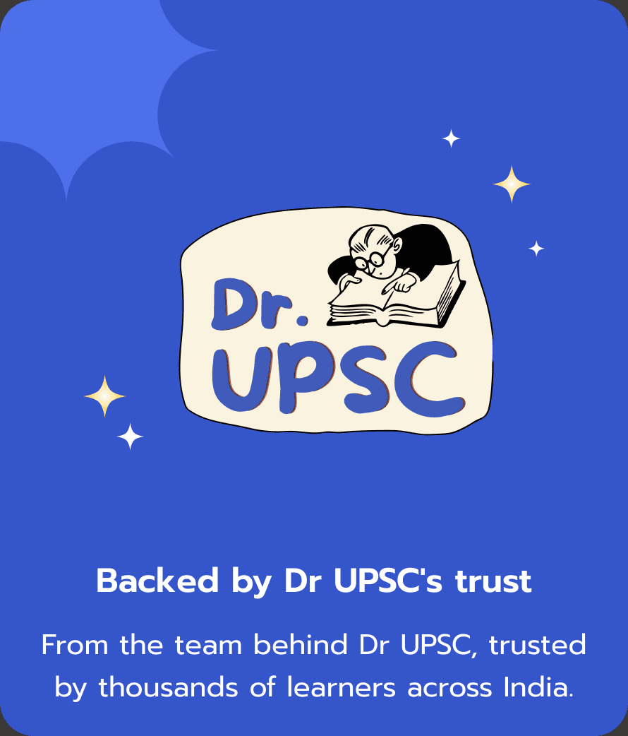 Backed by Dr UPSC's trust